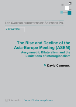 The Rise and Decline of the Asia-Europe Meeting