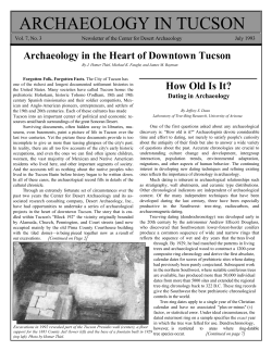 Archaeology in the Heart of Downtown Tucson, Tucson Presidio