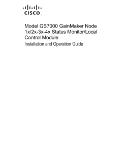 Cisco GS7000 GainMaker Node 1x/2x-3x
