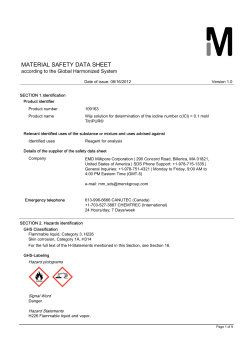material safety data sheet