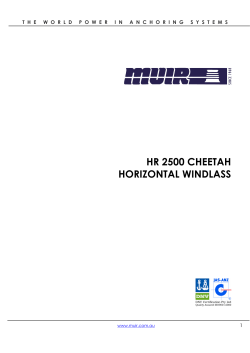 HR 2500 CHEETAH HORIZONTAL WINDLASS