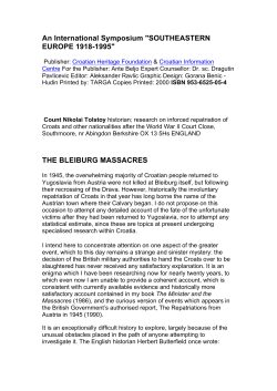 An International Symposium "SOUTHEASTERN EUROPE 1918