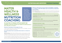 Nutrition Coaching - Mater Health and Wellness