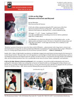A Life on the Edge Memoirs of Everest and Beyond