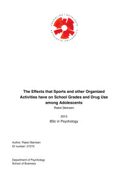 The Effects that Sports and other Organized Activities
