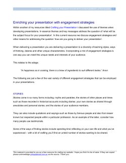 Engagement Strategies