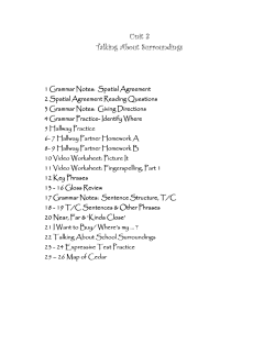 Unit 3 Talking About Surroundings