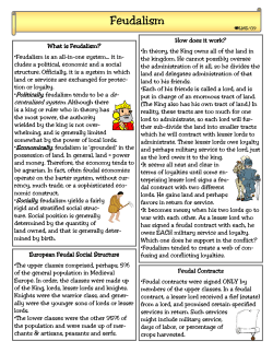 Feudalism Reading