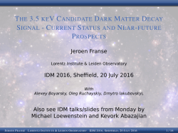 THE 3.5 KEV CANDIDATE DARK MATTER DECAY SIGNAL