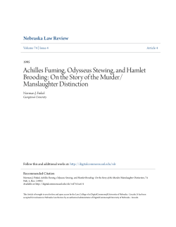 Achilles Fuming, Odysseus Stewing, and Hamlet Brooding: On the