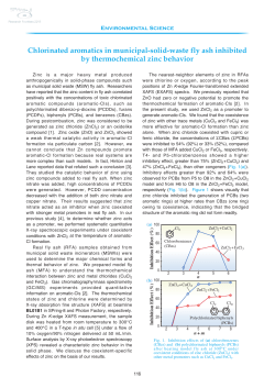 Chlorinated aromatics in municipal-solid-waste fly ash - SPring-8