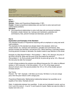 Part 1: Grade 7 Domain: Ratios and Proportional Relationships (7