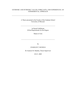 EXTRINSIC AND INTRINSIC VALUES, FORECASTS, AND