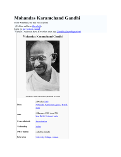 Mohandas Karamchand Gandhi - Hindu Temple of Greater Cincinnati