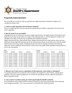RFB`s Frequently Asked Questions - Los Angeles County Sheriff`s