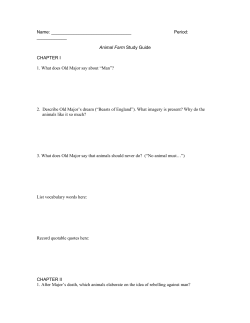 Animal Farm Study Guide CHAPTER I 1. What does Old Major say