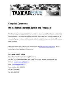 Taxicab Industry Review