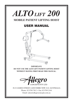 Allegro Alto Hoist
