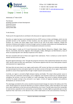 Submission on Regional Aviation Services March 2014
