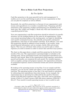 How to Make Cash Flow Projections