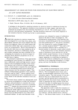 MEASUREMENT OF CROSS SECTIONS FOR IONIZATION BY