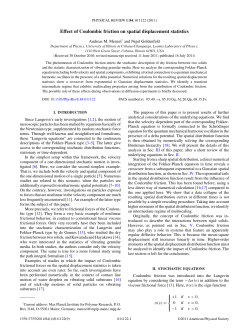 Effect of Coulombic friction on spatial displacement statistics