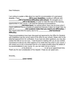 Dear Professors: I am writing to explain a little about my need for