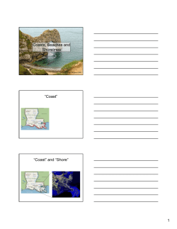 Coasts, Beaches and Shorelines &ldquo;Coast&rdquo; &ldquo;Coast&rdquo; and &ldquo;Shore&rdquo;