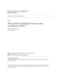 Effects of NaCl and MgCl2 on the vacuum crystallization of KCl