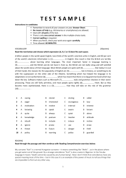 T E S T  S A M P L E