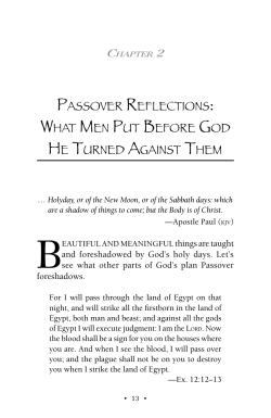 and foreshadowed by God`s holy days. Let`s see what other parts of