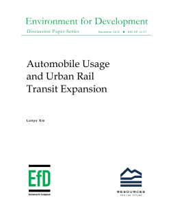 Automobile Usage and Urban Rail Transit Expansion