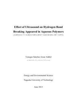 Effect of Ultrasound on Hydrogen Bond Breaking Appeared in