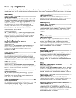 Sociology - Early College