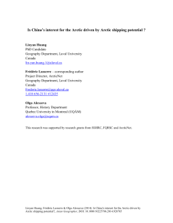 Is China`s interest for the Arctic driven by Arctic shipping potential ?