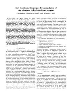 New results and techniques for computation of stored energy in
