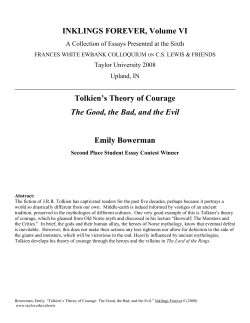 Tolkien`s Theory of Courage