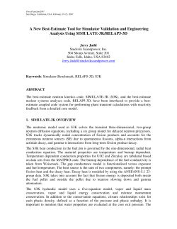 A New Best-Estimate Tool for Simulator Validation and