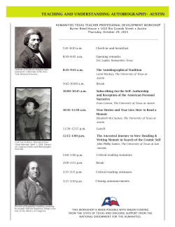 teaching and understanding autobiography• austin