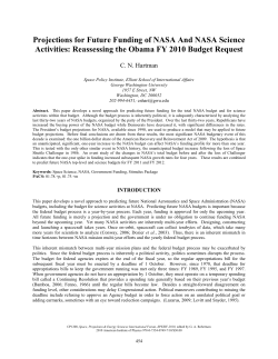 Projections for Future Funding of NASA and NASA Science Activities