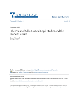 The Praise of Silly: Critical Legal Studies and the Roberts Court