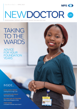 taking to the wards - medicalprotection.org