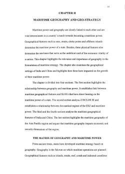 CHAPTER II MARITIME GEOGRAPHY AND GEO