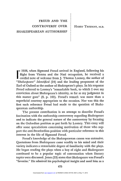 FREUD AND THE CONTROVERSY OVER