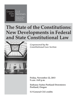 The State of the Constitutions: New Developments in