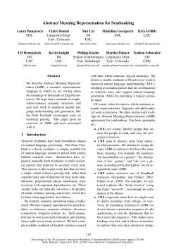 Abstract Meaning Representation for Sembanking