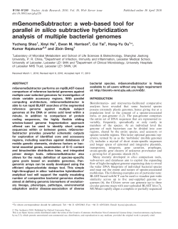 mGenomeSubtractor: a web-based tool for parallel in silico
