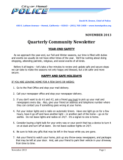 Quarterly Community Newsletter