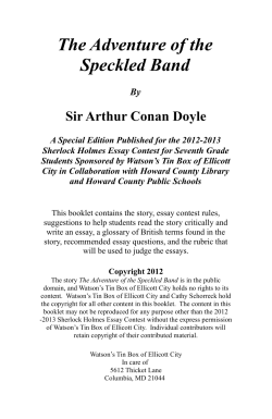 The Adventure of the Speckled Band