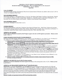January - Regional Utility Service Systems